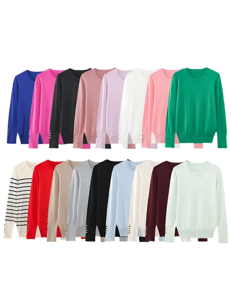 Women's O-Necked Long Sleeves