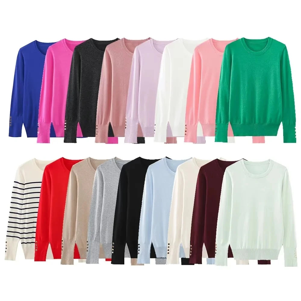 Women's O-Necked Long Sleeves