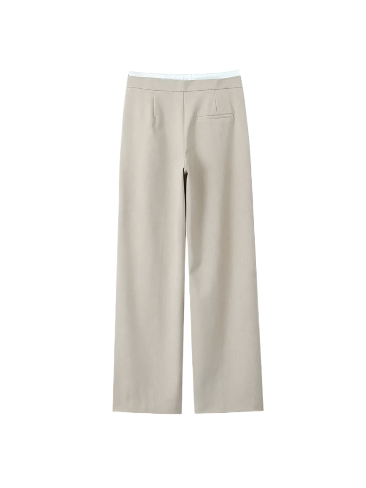 Waistband Drawstring Female Trousers