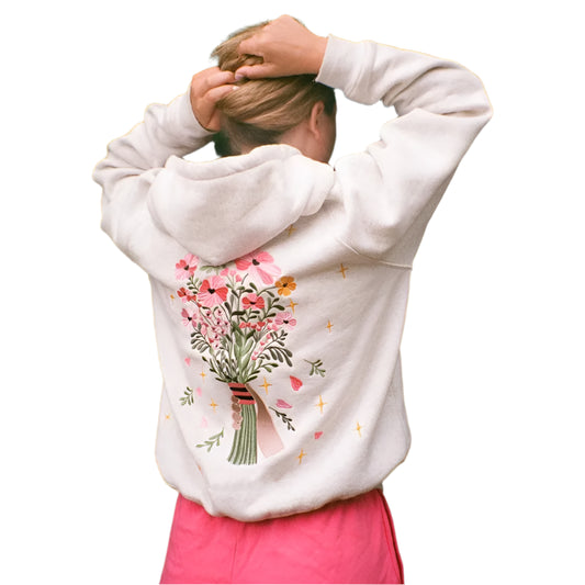 Graphic Floral Print Hoodies Sweatshirt