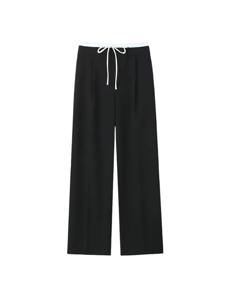 Waistband Drawstring Female Trousers