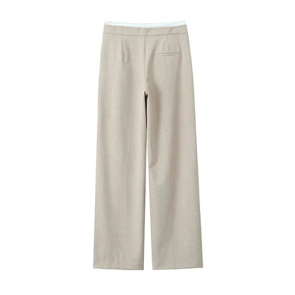 Waistband Drawstring Female Trousers